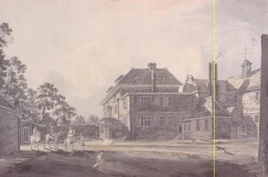 Courtyard of a Mansion with Figures